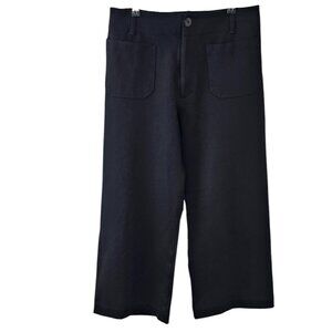 Anthropologie Maeve The Colette Pants, Cropped, Black, High Rise, Stretch, Sz 31